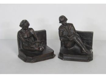 Pair Of Girls 'The Student & In Wonderland' Bookend