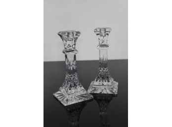 Pair Of Crystal Waterford Candle Holder