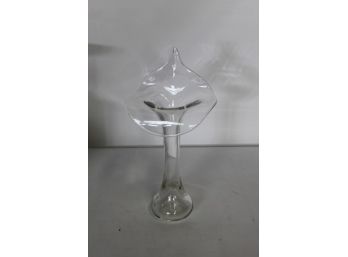 Unsigned Modern Clear Glass  Vase 12'H