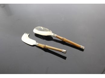 Mid-Century Sterling Bamboo Cutlery Set-Mark 925