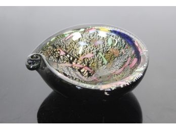 Vintage 1950's Murano Art Glass Bowl 2 1/2'H X 6'round