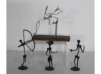 Set  Metal Sculpture Nail Figures (4)