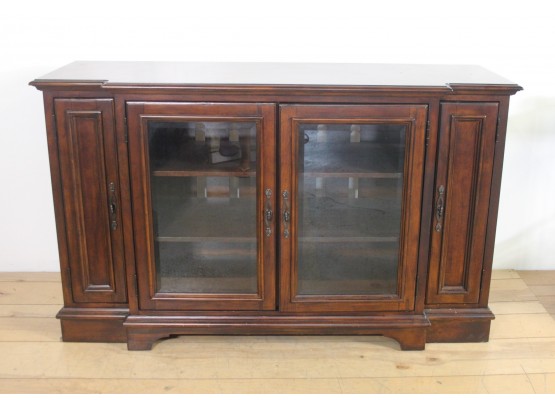 TV Console With Glass Front Door