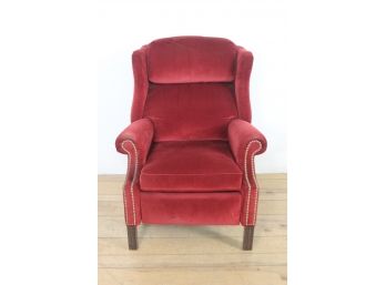Red Wing Back Recliner Chair