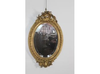 Oval Craved Gilt Mirror