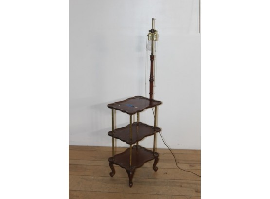 Mahogany Victorian 3 Tier Table Lamp