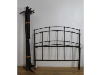 Full Size Iron Headboard And Foot Board With Rails