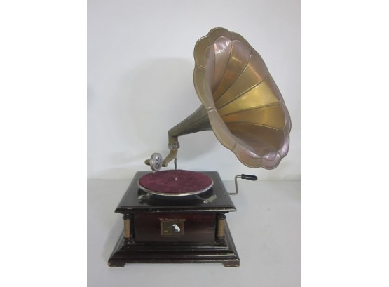 Gramophone PHONOGRAPH Fully Functional  Brass Horn SOUND BOX Needle