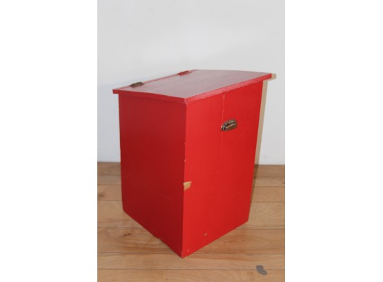 Vintage Tinder Box In Red Paint