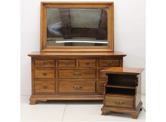 Dresser With Mirror And One Night Stand