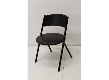 Black Modern Round Leather  Chair