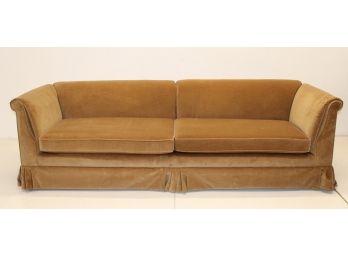 Beautiful Carmel Velvet Vintage Couch