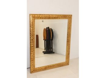 Modern Gold Tone Wall Mirror