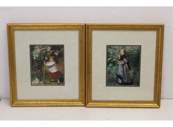 Pair Of Prints Of Little Girls