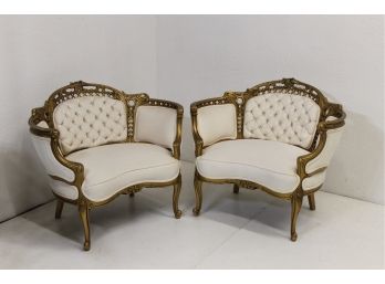 Pair Of French Provincial  Bergere Chairs