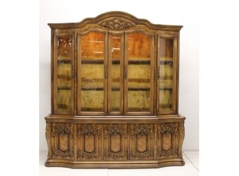 French Provincial 2 Part China Cabinet