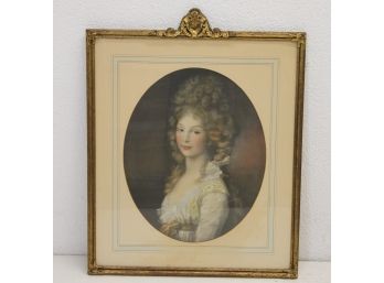 Large Gilt Frame Of A Victorian Lady