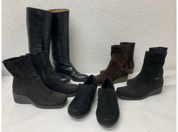 Group Lot Of Booties And Pair Of Tall Boots