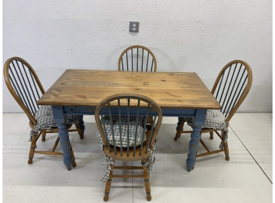 Country Style Table And 4 Chairs