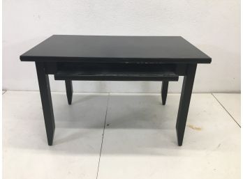Black Desk With Sliding Tray For Keyboard