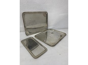 3 Silver-plated Trays