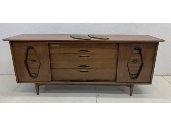 Kent Coffey Greenbrier Mid Century Walnut 9 Drawer Dresser - Mcm