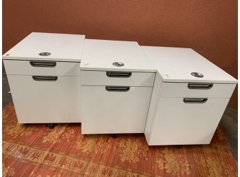 3 White File Cabinet