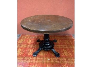 Round  Table With Metal  Base