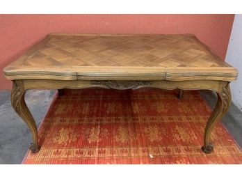 Vintage Dining Table With Hidden Pull-Out Leaves