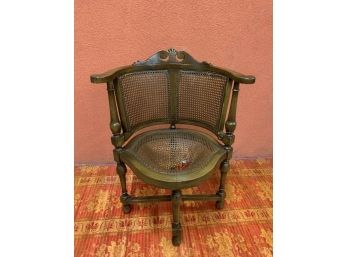 Vintage Corner Cane Chair