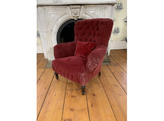 Red Tufted Victorian Chair