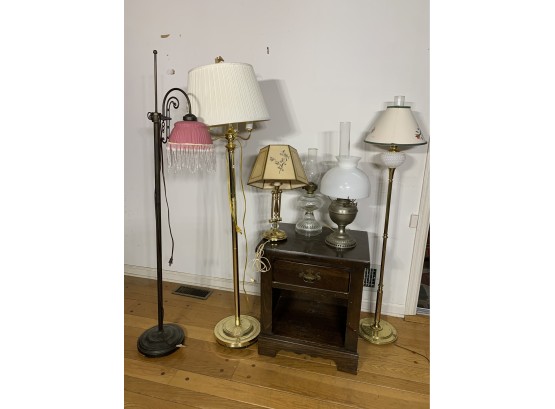 Group Lot Of Lamps