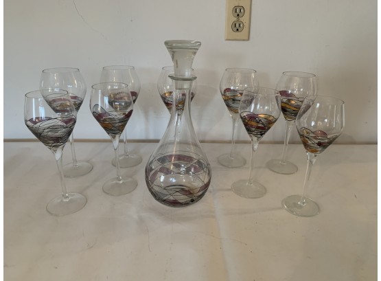 DAQQ Red Wine Glasses And Decanter