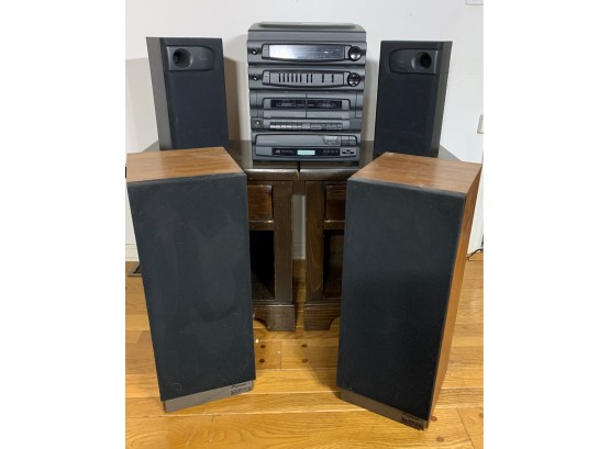 Gpx Stereo And Speakers And Pair Of HiFi Engine Mission 780 Argonaut