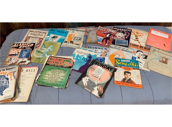 Group Lot Of Vintage Music Sheets
