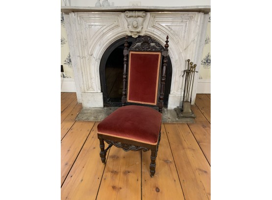 Single Carved Victorian Chair