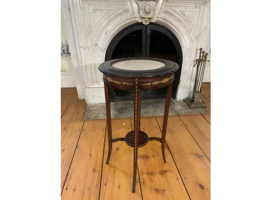 White Marble Top Victorian Stand