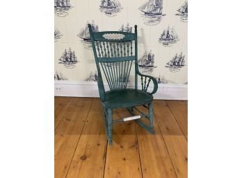 Vintage Green Rocking Chair