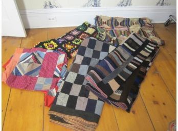 Group Lot Of Vintage Handmade Quilts