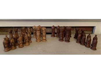 Chess Pieces With R.E On The Back
