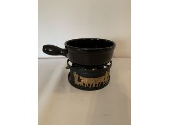 Ccf, Made In France Fondue Pot With Stand