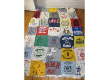 Quilt Made Out Of Tee Shirts