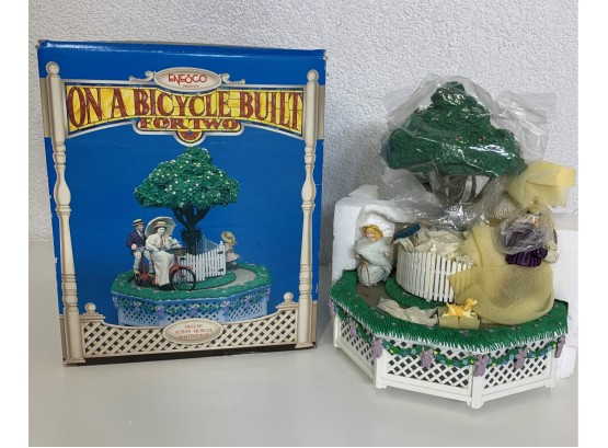 ENESCO ACTION MUSICAL BICYCLE BUILT FOR TWO WITH BOX