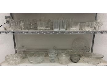 2 Shelf Lot -Glassware