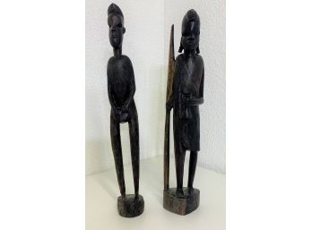 Pair Of Wooden Figures