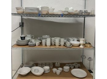 Rack Lot -white China  (Rack Not Included )