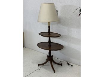 Vintage 2 Tier Floor Lamp  -53'H