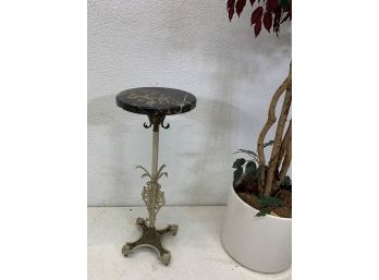 Victorian Marble Top Iron Base Plant Stand