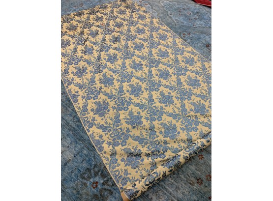 Blue And Gold Silk Fabric