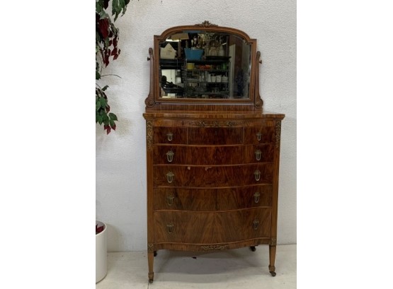 Vintage A.H Stiehl Furniture Chest With Mirror